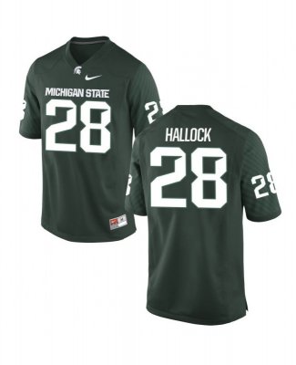 Women's Michigan State Spartans NCAA #28 Tate Hallock Green Authentic Nike Stitched College Football Jersey QB32K35TX